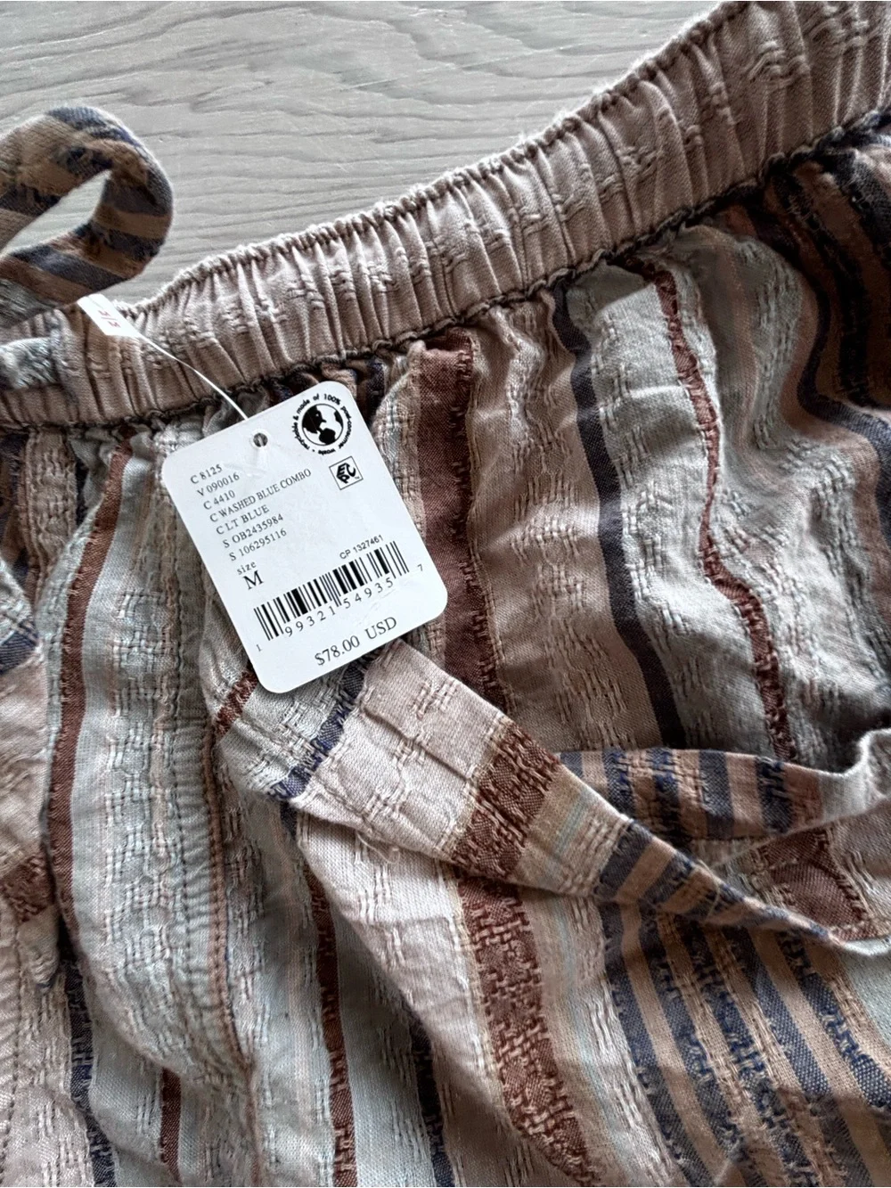 Free People Good Fortune Stripe Shorts Size Medium
